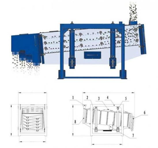 Gyrationssiebmaschine 1-8 Schichten 2-600 Mesh für den industriellen Einsatz